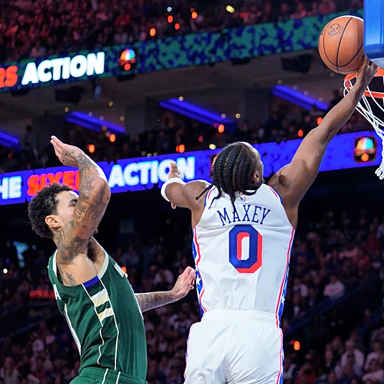 Embiid posts triple-double with LeBron out to keep 76ers perfect in 127-116 win over Bucks