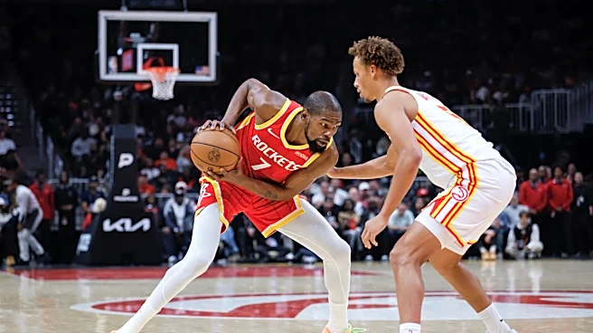 Durant scores 22, Sheppard hits five 3-pointers to lead Rockets to a win in Atlanta's home opener