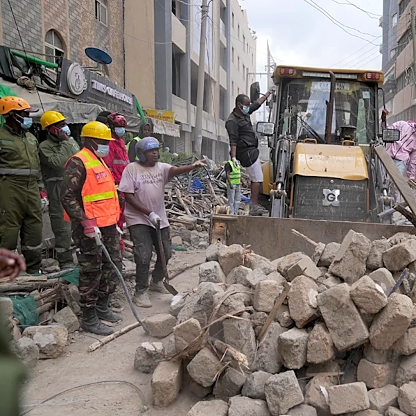 4 rescued on third day after Kenya building collapse as families lose hope