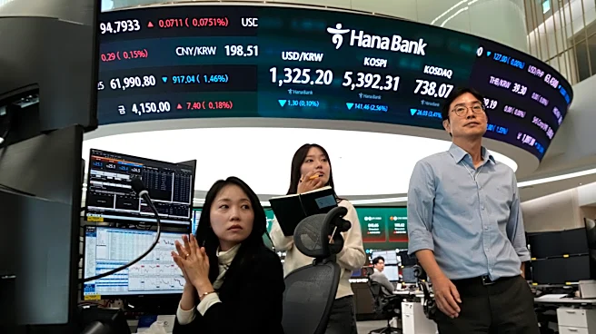 Shares fall in Asia after a decline on Wall Street, and oil prices fall more than 1%