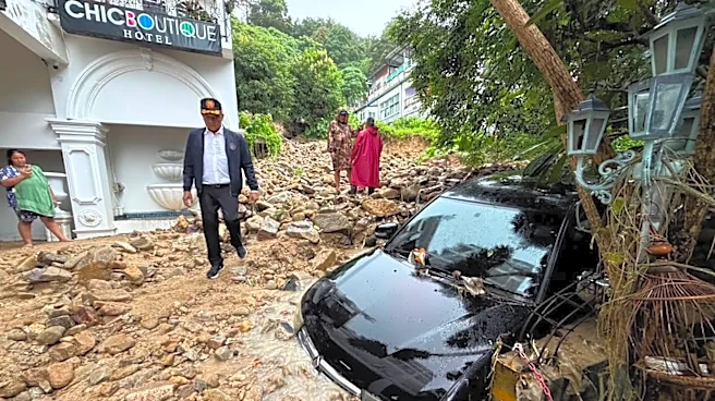 Flash floods inundate several areas of Thailand's Phuket island after of heavy rain