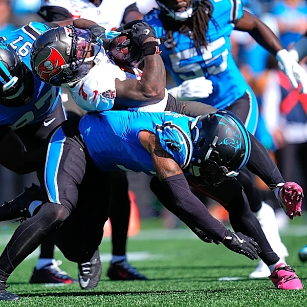 Panthers' run defense springs a leak again against Tampa Bay with Packers up next on Thursday night