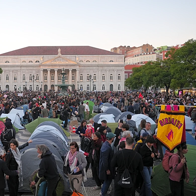 Portugal’s Parliament debates government spending plans as housing protests swell