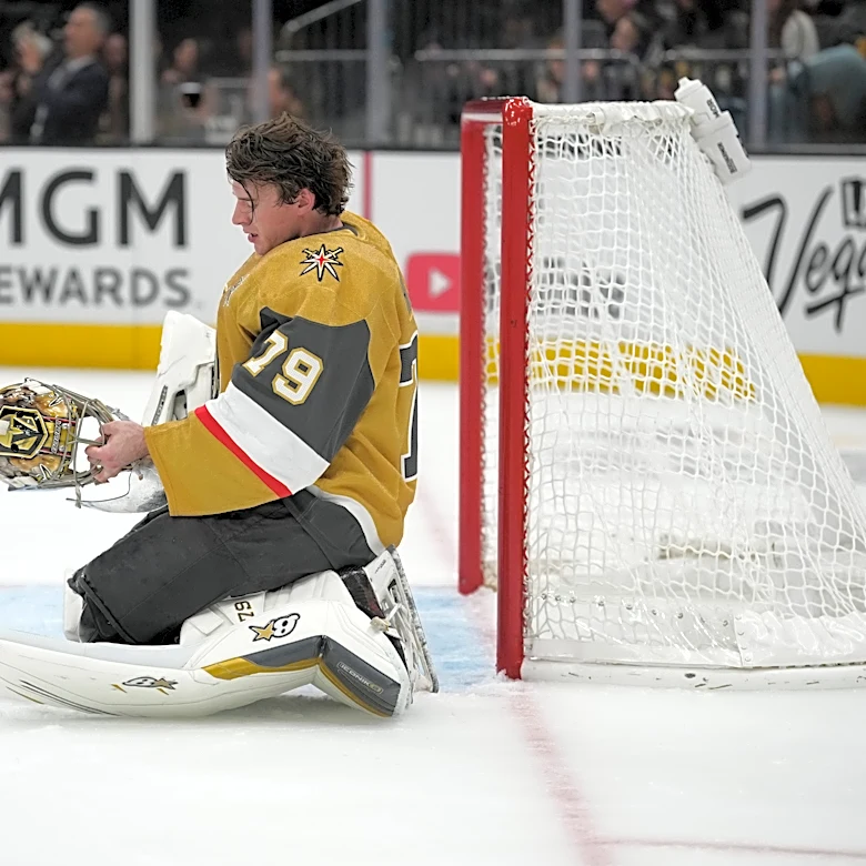 Golden Knights turn to Adin Hill after Carter Hart exits morning skate with injury