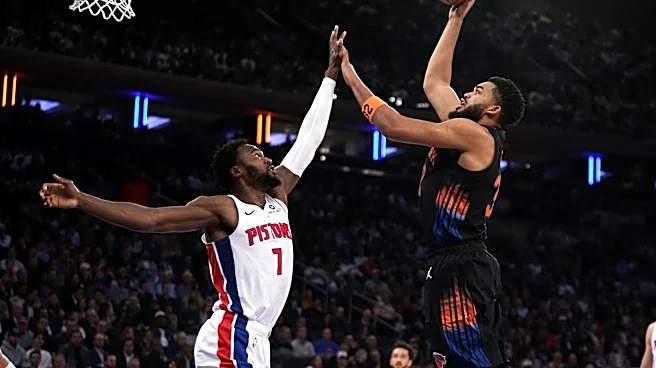 Knicks get first win of the season with a 111-97 victory over the previously unbeaten Pistons