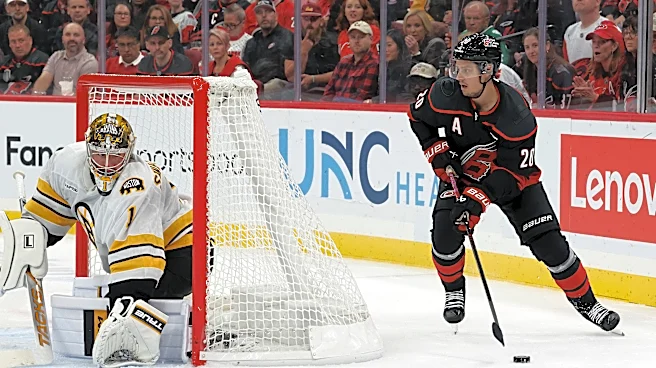 Aho's late goal helps Kochetkov improve to 8-0-0 as Hurricanes beat Bruins 2-1