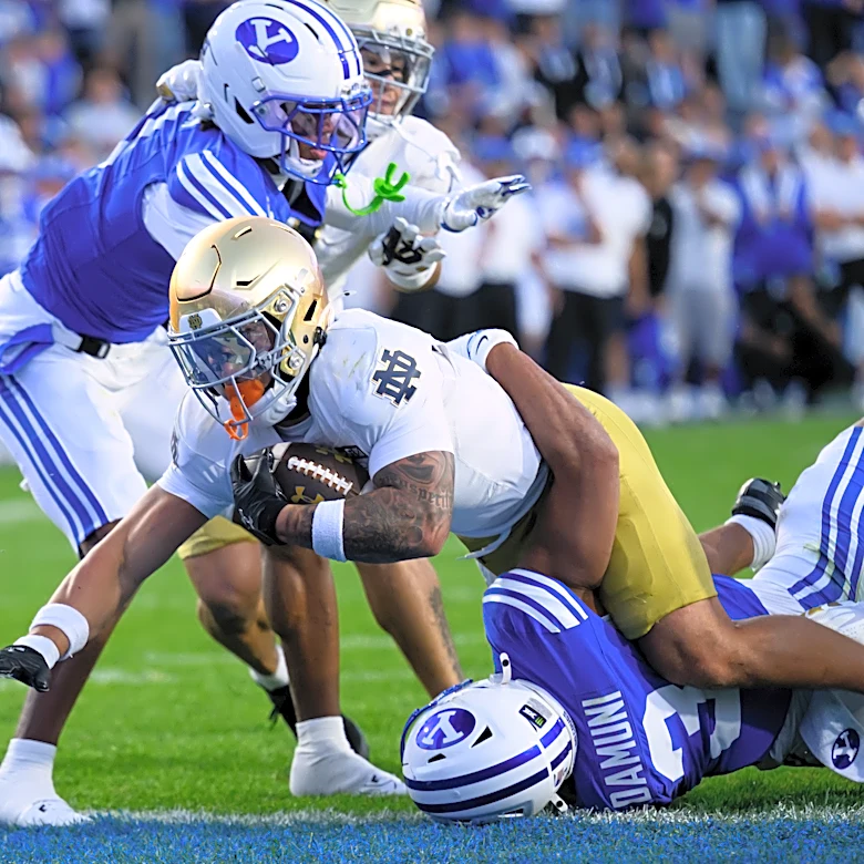 Nolan James Jr. hopes his tackle-breaking ability helps No. 5 Notre Dame's ground game get on track