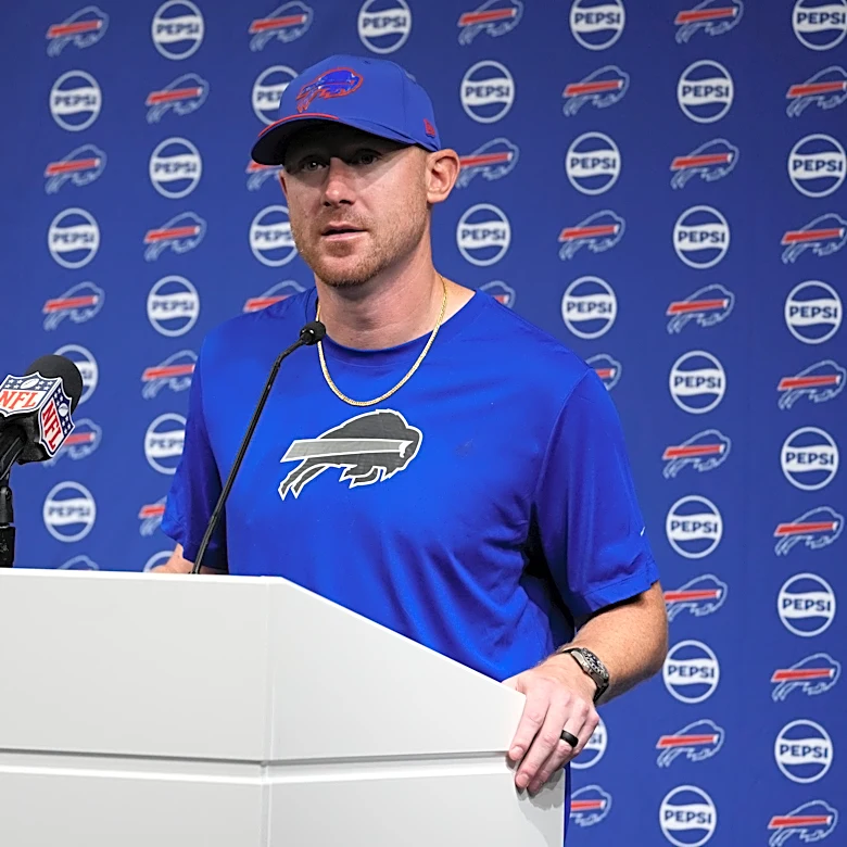 Bills coach Joe Brady questions NFL disciplinary process after Sam Franklin wins his appeal