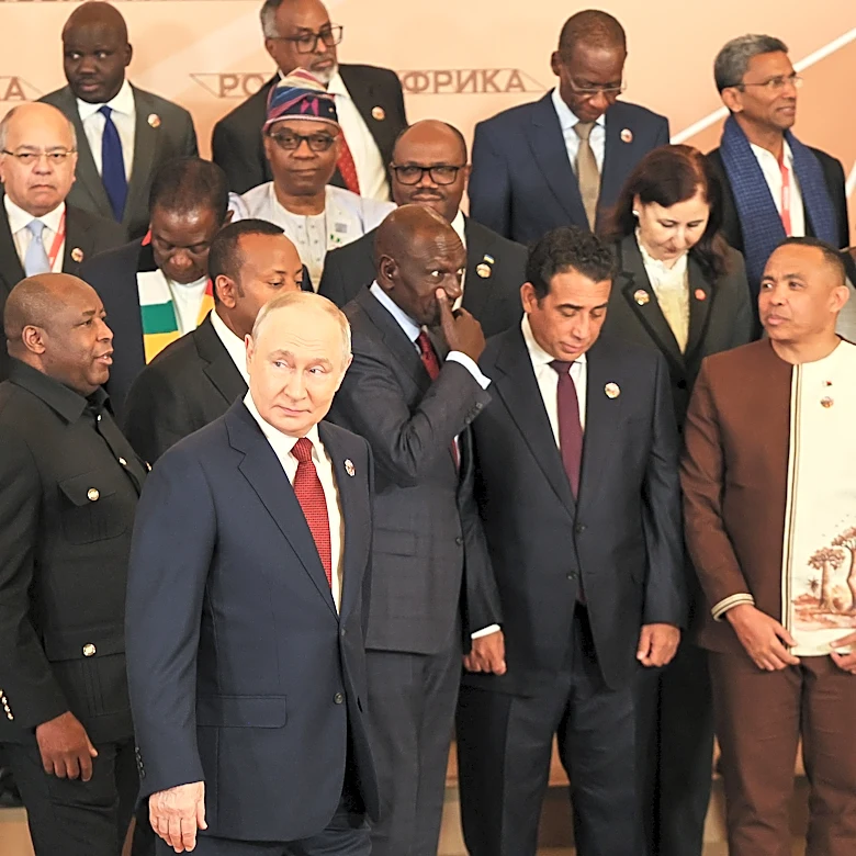 Putin woos African leaders at a Moscow summit aimed at expanding Russia-Africa ties