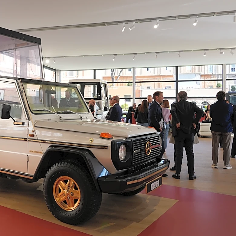 A popemobile exhibition at the Vatican features the vehicle popes have used since 1930