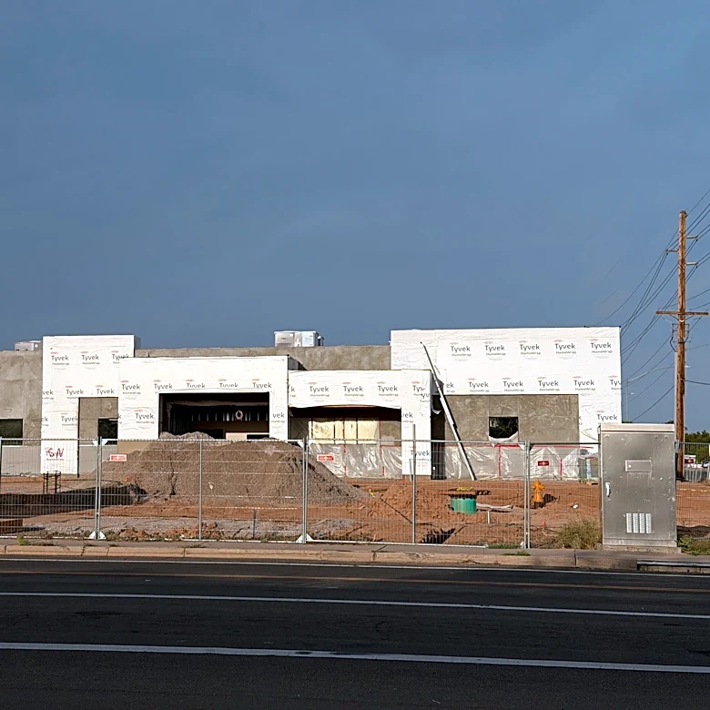 What's under construction along University Drive in Mesa?