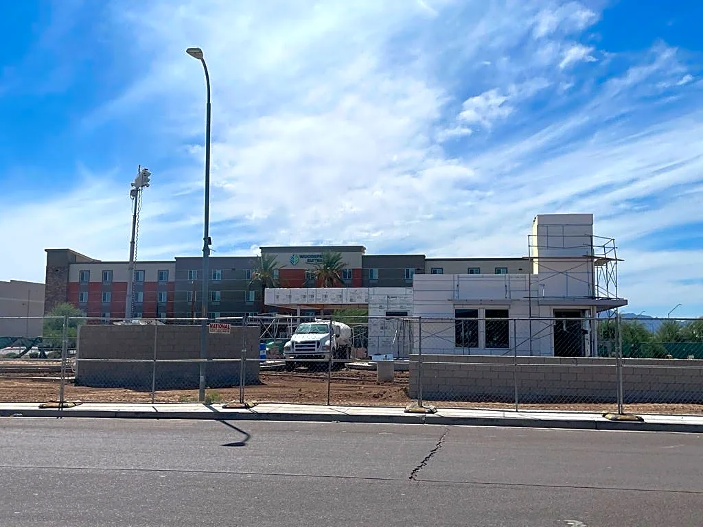 What's the new building going up by the hotel in Tolleson?