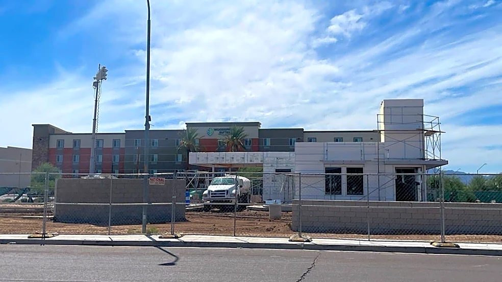 What's the new building going up by the hotel in Tolleson?