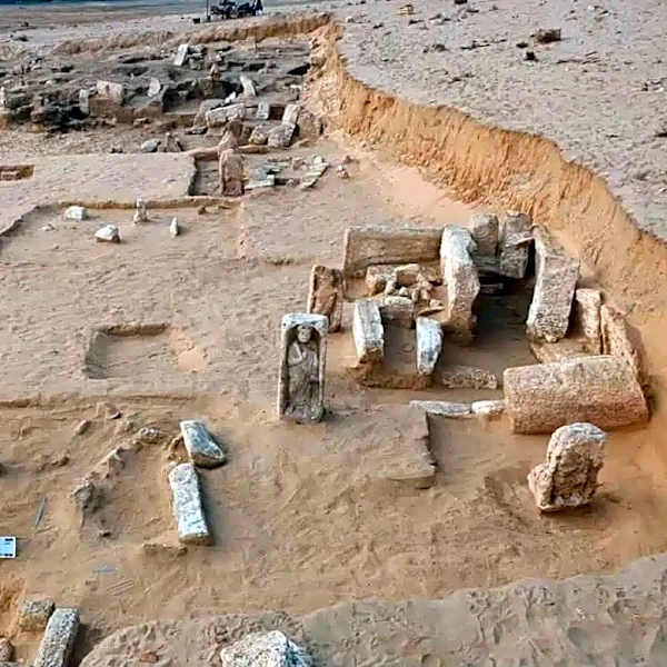 Archaeologists Uncover Ancient Egyptian Grave Markers Carved with Human Figures