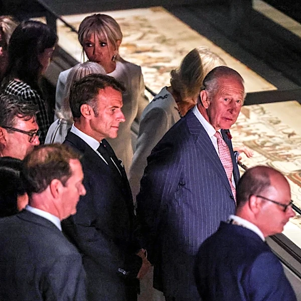 King Charles, Emmanuel Macron, Andy Burnham Visit the Bayeux Tapestry for a VIP Preview