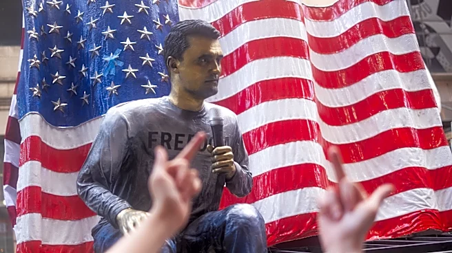 Tensions Ran High as Charlie Kirk Memorial Sculpture Was Unveiled in Times Square