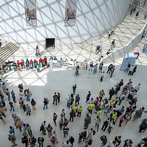 Pro-Palestine Activists Protest at British Museum During Bayeux Tapestry Exhibition’s Opening Weekend