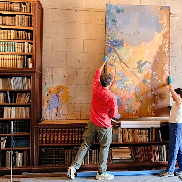 An Abbey in France Discovered Previously Unknown Wall Sketches by Odilon Redon
