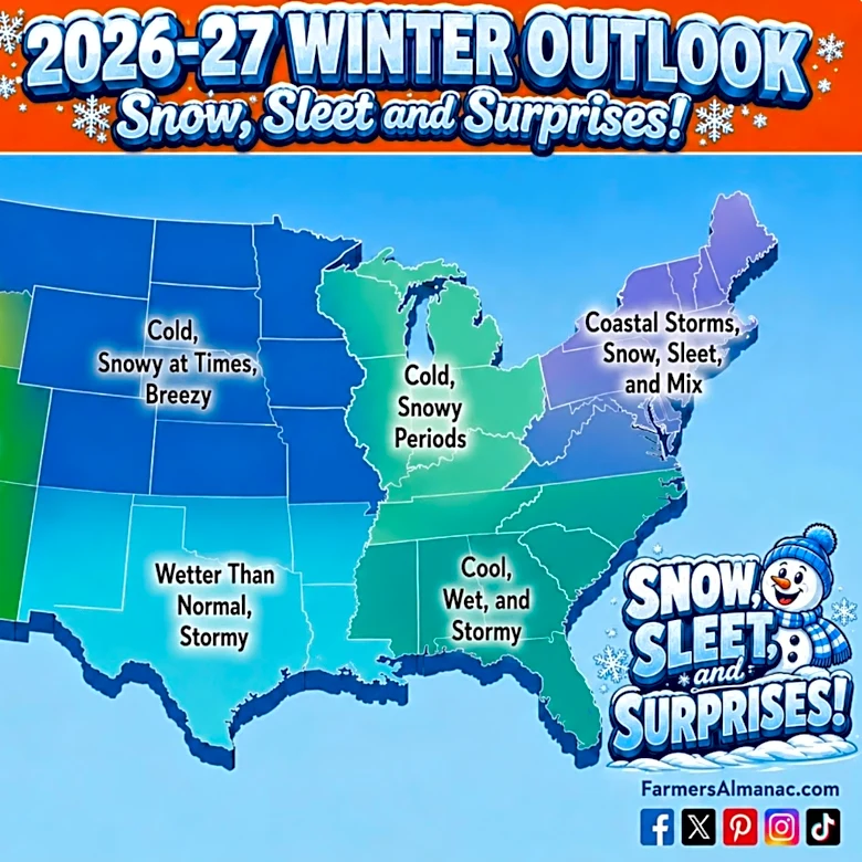 Farmer's Almanac makes 2026-27 winter predictions. NC's outlook