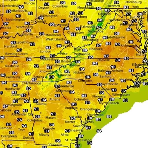 Fall isn't here yet. High temperatures expected in Western NC this week