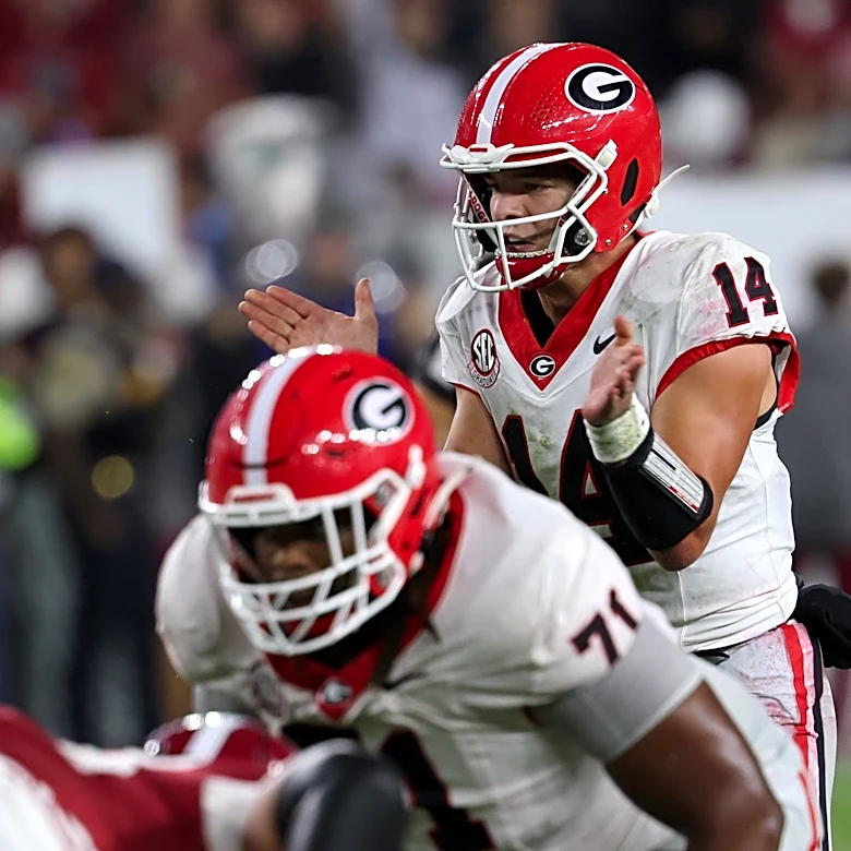 The Georgia Bulldogs are No. 1 in the AP Poll ahead of the Auburn game