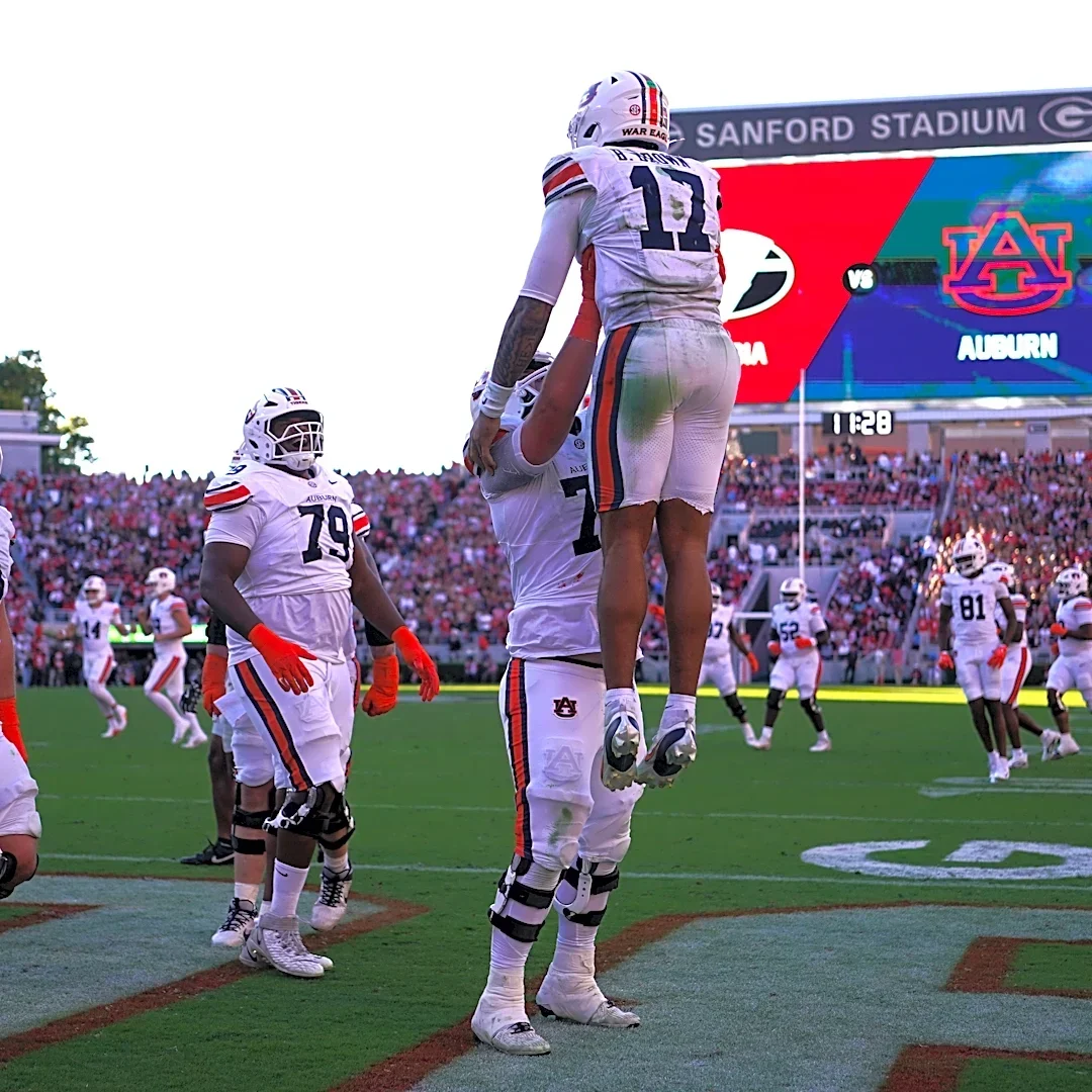 Who saw the field the most in Auburn's win over Georgia on Saturday?