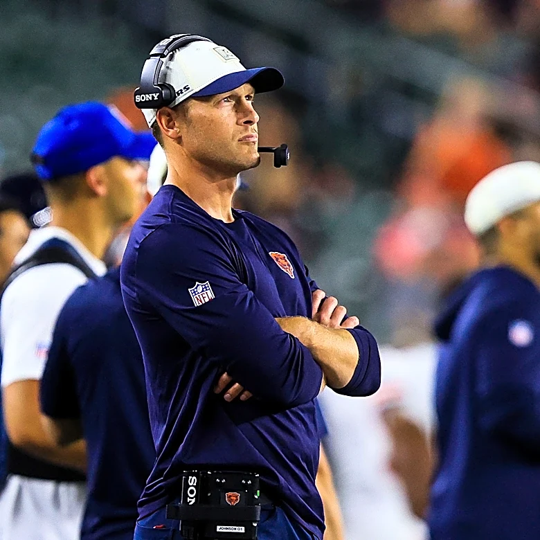 Ben Johnson shares update on Bears' battles at left tackle and safety