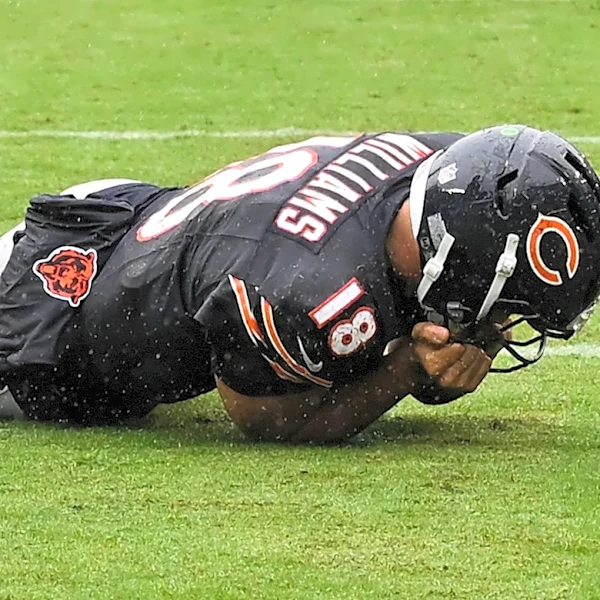 Jonah Jackson sounds off on Bears QB Caleb Williams' hamstring injury