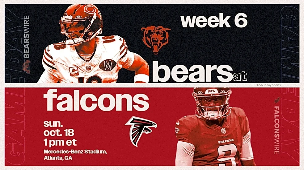 Bears vs. Falcons live updates: Start time, TV channel for Week 6 game