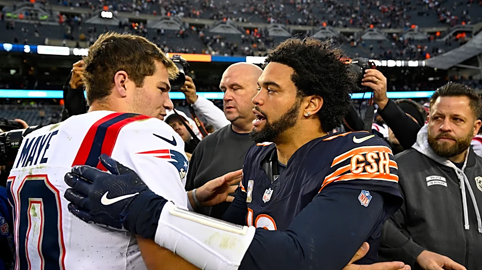 Drake Maye discusses what makes Bears QB Caleb Williams so special