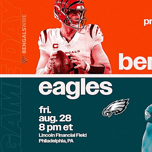 What channel is Bengals vs. Eagles on today? Time, TV schedule