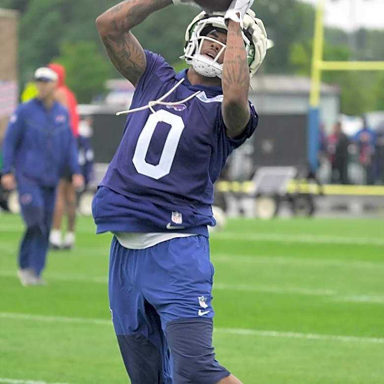 Brandon Beane, DJ Moore react to Keon Coleman's start at Bills camp