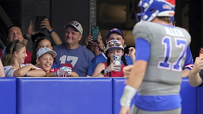 Bills' QB Josh Allen mic'd up during practice at new Highmark Stadium