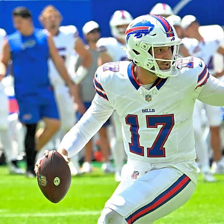 Bills' Josh Allen extends play, scores first touchdown at new Highmark Stadium