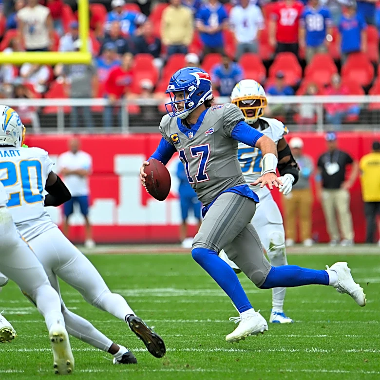 Bills' Josh Allen: 'Smoke detectors going off' during win vs. Chargers