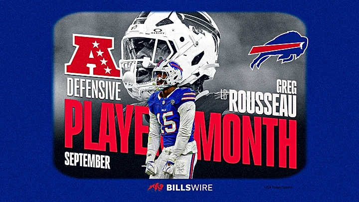 Bills' Greg Rousseau earns September honor from NFL