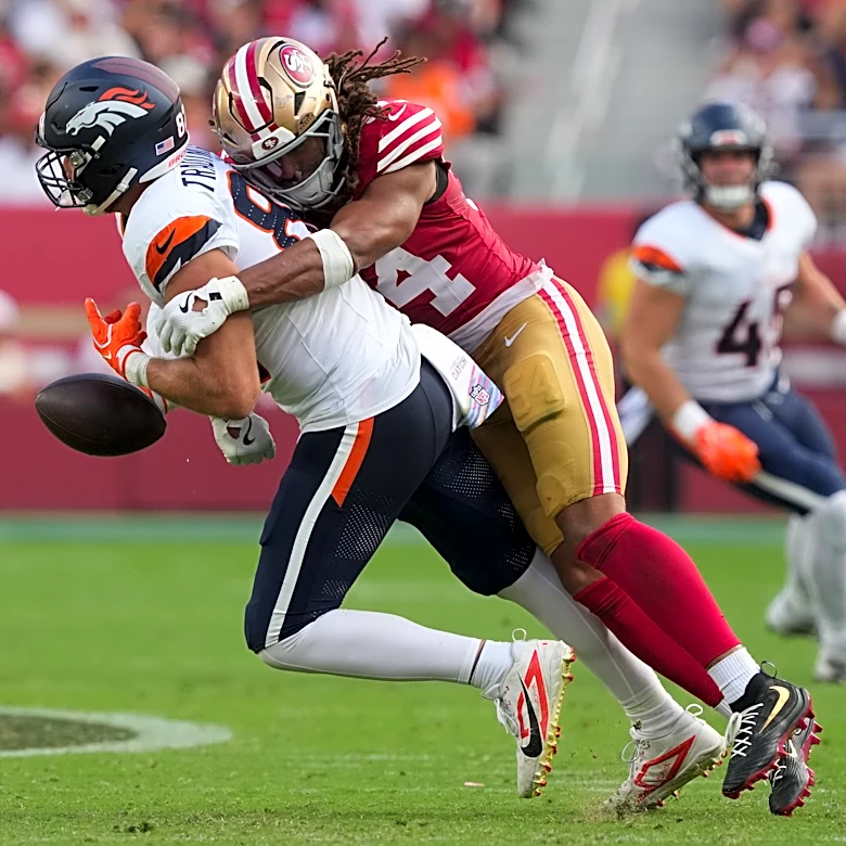 Broncos hit hard by injuries in 24-14 loss to 49ers