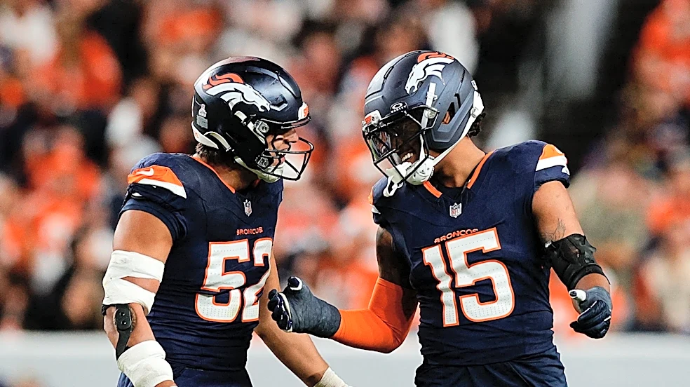 Broncos OLB Jonah Elliss spotted in walking boot, using crutches