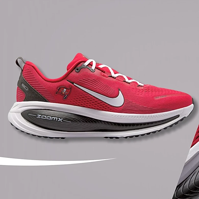 Tampa Bay Bucs Nike Vomero 18 running shoes just dropped, how to buy