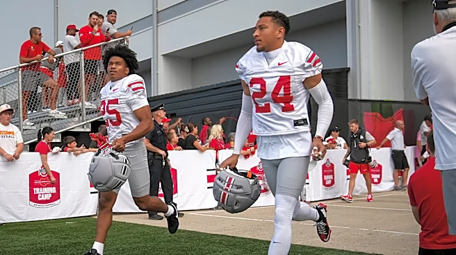 Freshman Ohio State cornerback Jay Timmons sheds his black stripe
