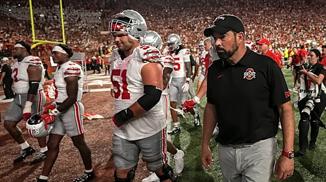 Ohio State coach Ryan Day reacts to the Texas loss Saturday night