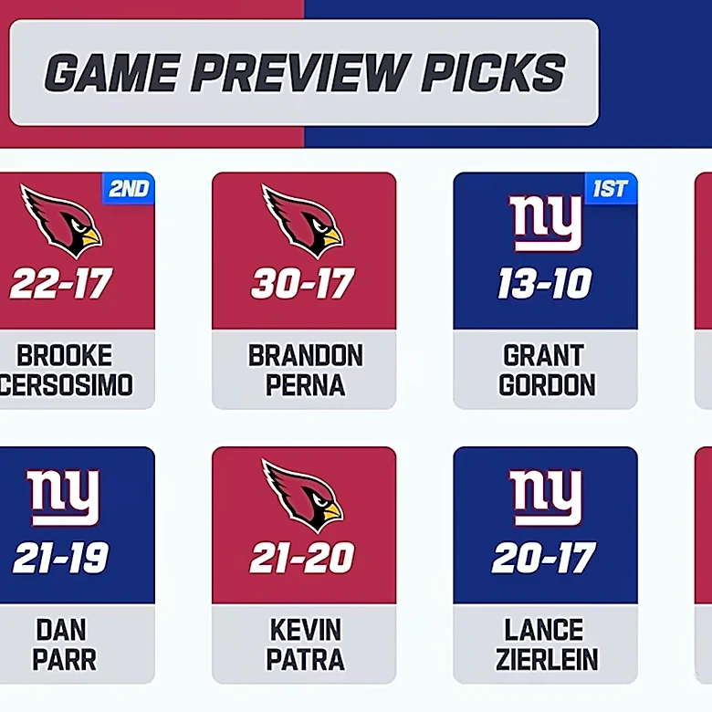 NFL picks: NFL experts favor Cardinals over Giants