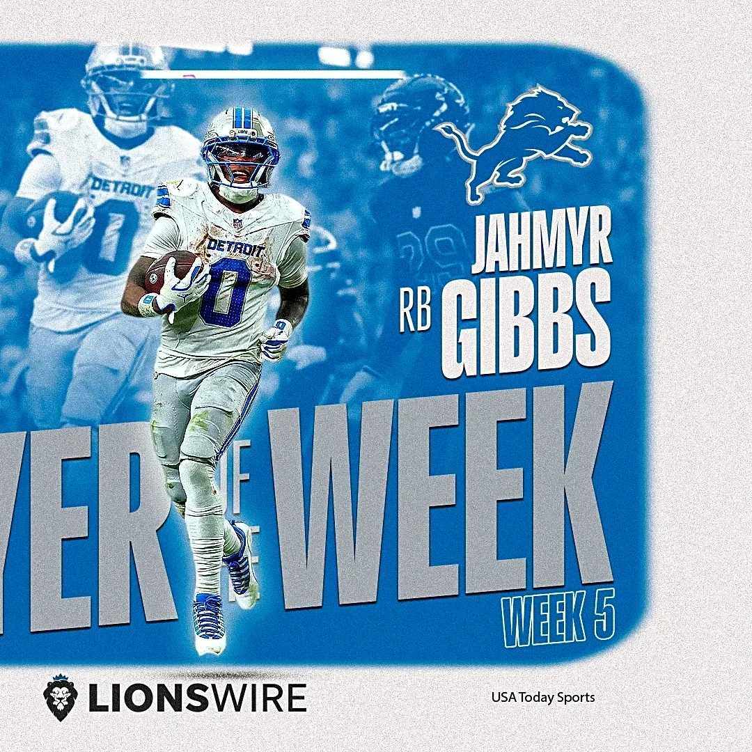 Lions RB Jahmyr Gibbs wins award after big game vs. Cardinals