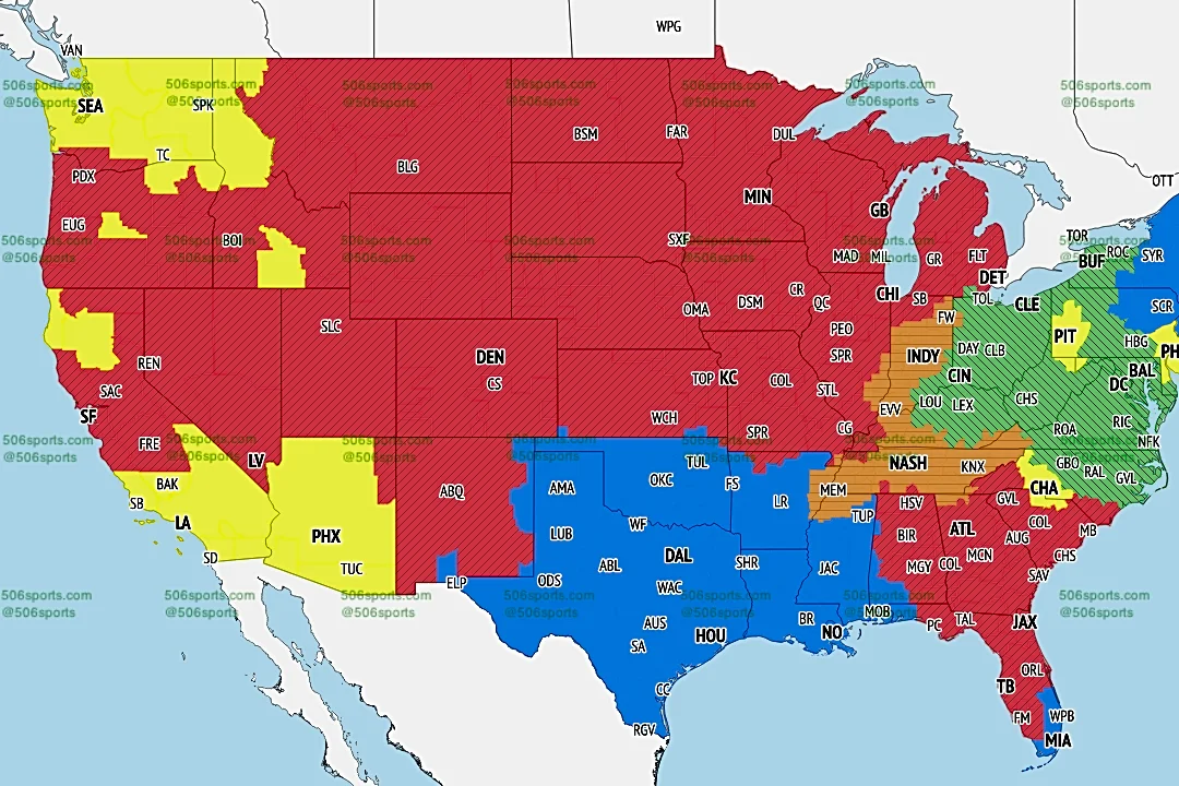 Cardinals-Rams TV coverage map