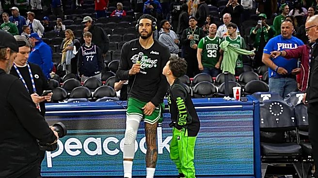 Boston Celtics star Jayson Tatum interviewed by son Deuce
