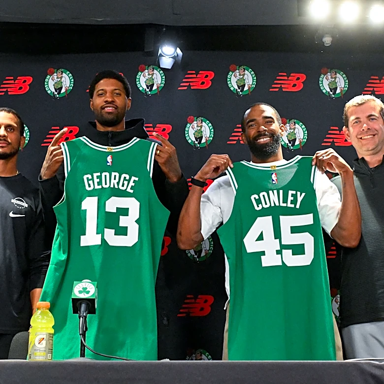 Brad Stevens, Joe Mazzulla open up about adding Paul George, Mike Conley to Boston Celtics
