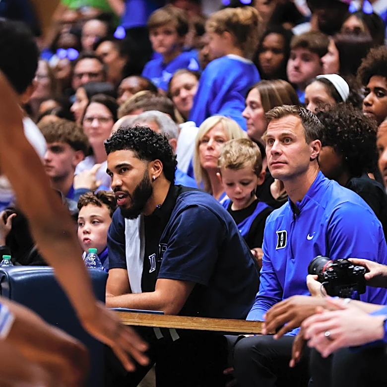 Star Boston Celtics forward Jayson Tatum worked out with fellow Duke alumni