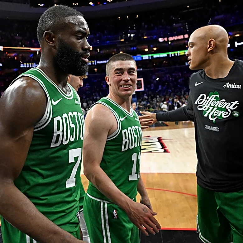 Pritchard, Scheierman on facing Jaylen Brown, 76ers in Boston Celtics preseason