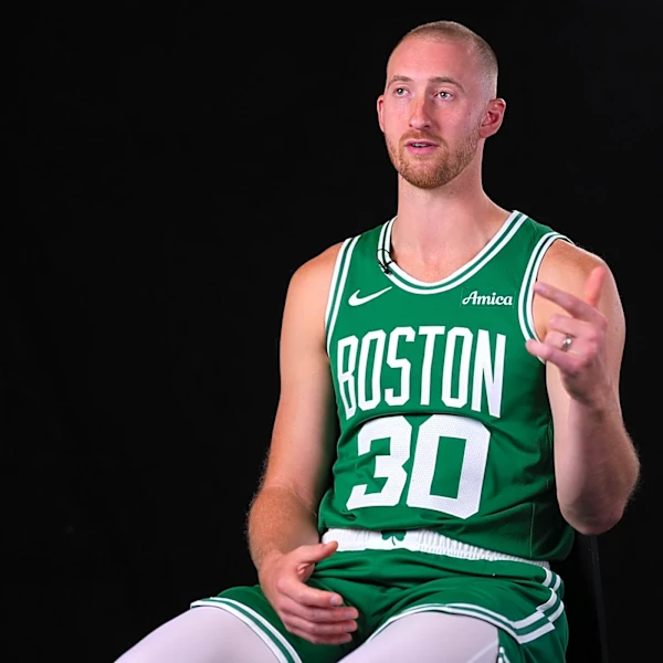 Speaking from experience, Sam Hauser says young wings will earn roles with Boston Celtics
