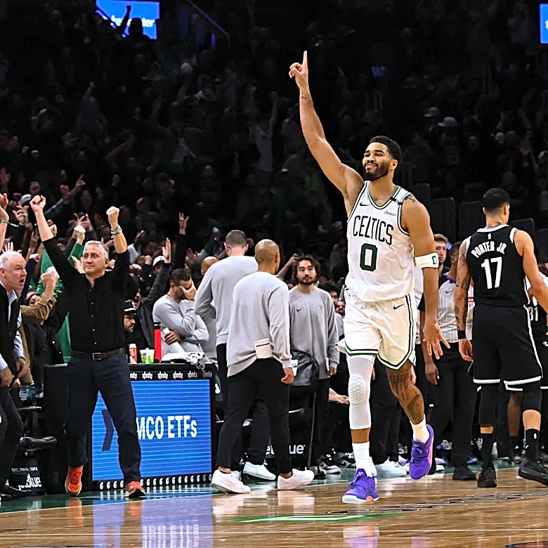 Paul George anoints Jayson Tatum MVP after game-winning jumper vs. Nets